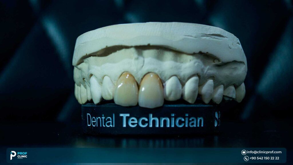 What are the types of zirconia crowns and services provided by PROF CLINIC