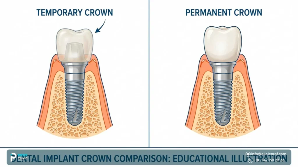 Temporary vs Permanent Implant Crown in Turkey