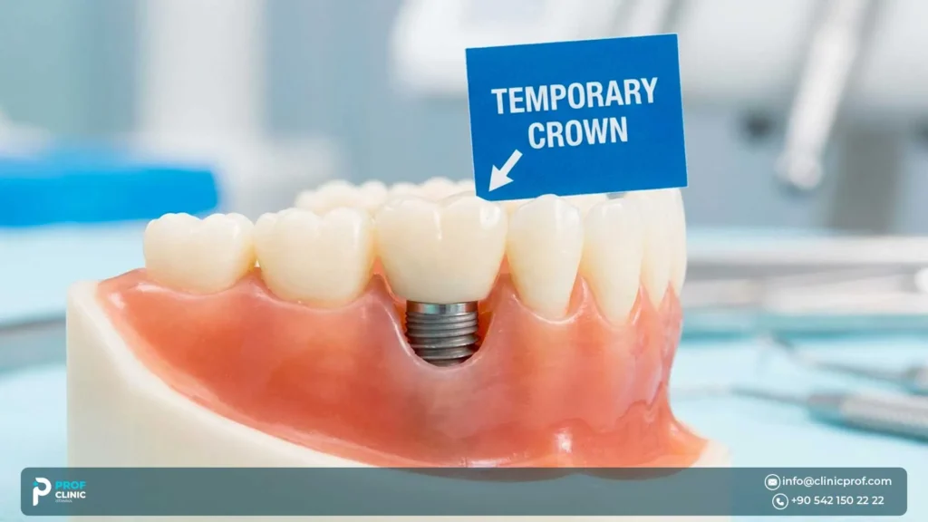 What is a temporary implant crown?