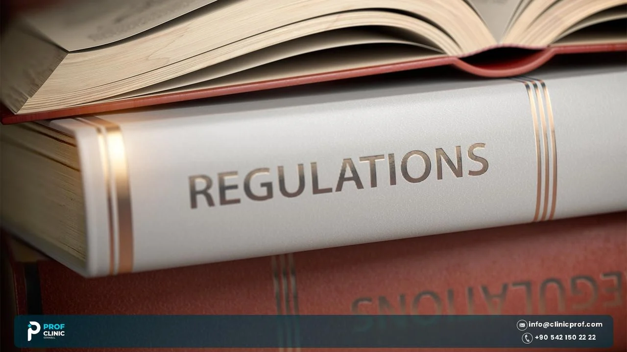 Book with the word Regulations on its spine